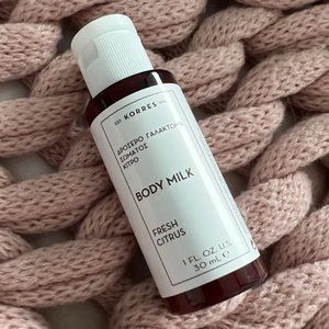 🍊New🍊 Two Korres Citrus Body Milk for Face/Body, Travel size, 2 x 30 mL (1 oz)